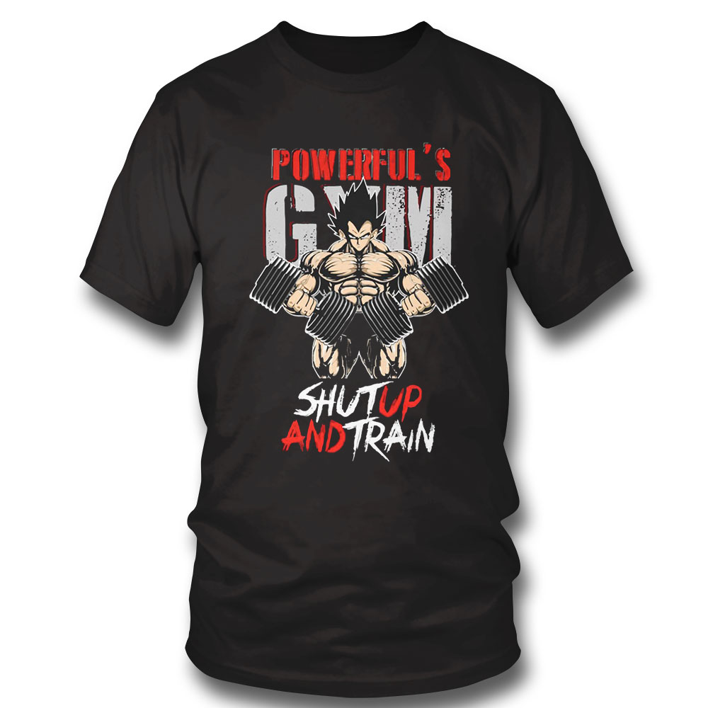 Super Saiyan Prince Majin Vegeta Powerful Gym Shut Up And Train Dragon Ball T-shirt Long Sleeve, Ladies Tee