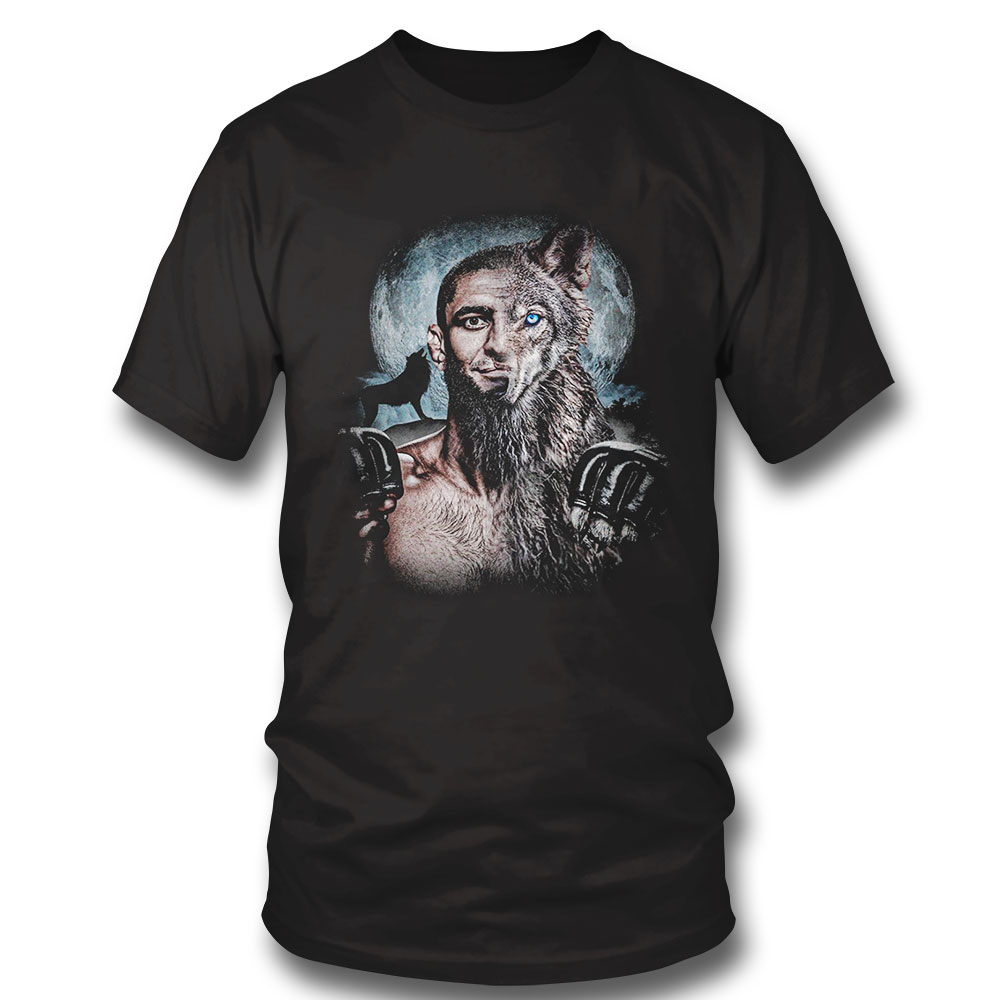 The Wolf Khamzat Chimaev Returns And Is Ready To Rule The Night Khamzat Chimaev T-shirt Long Sleeve, Ladies Tee