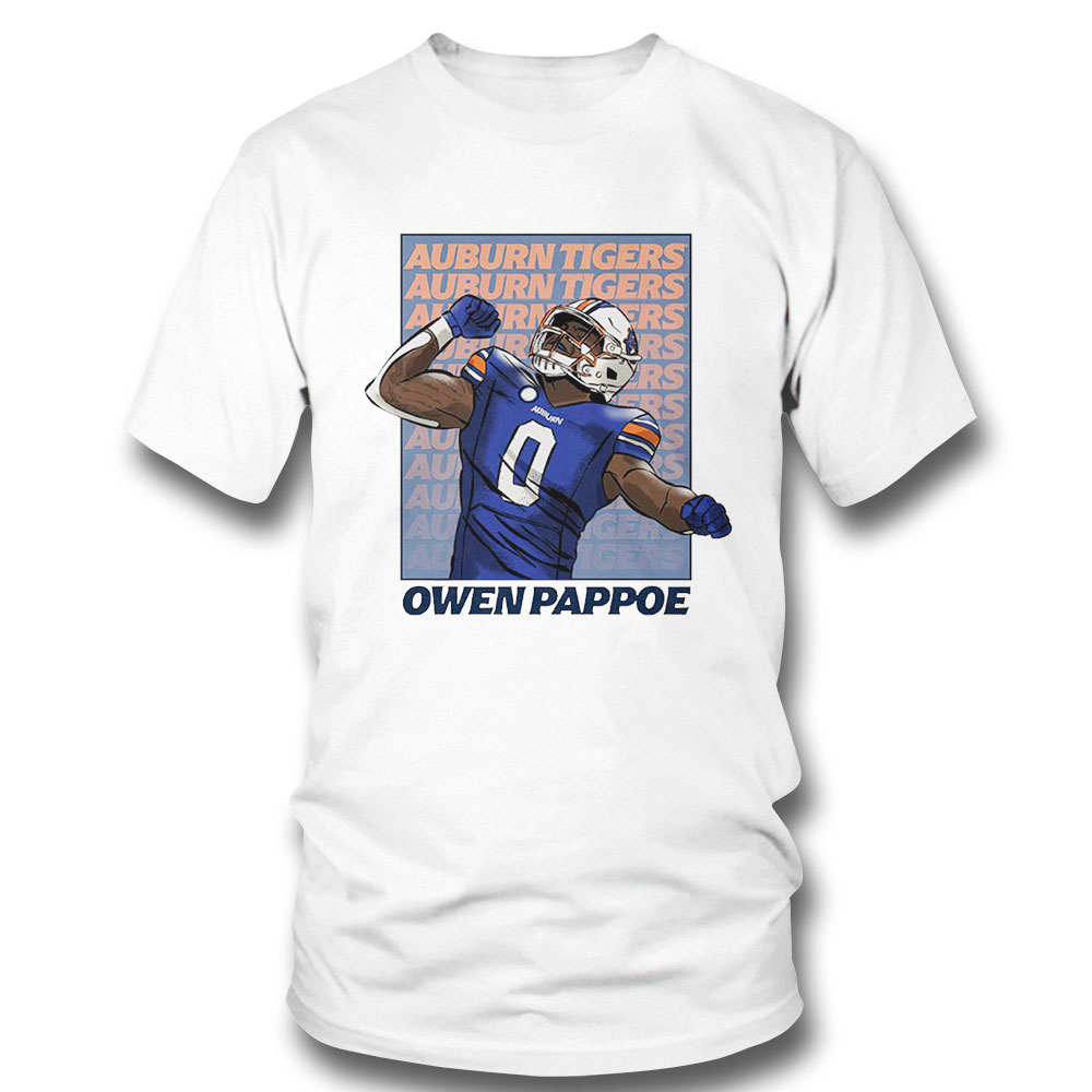 Auburn Tigers Owen Pappoe Sihouette Shirt Sweatshirt, Tank Top, Ladies Tee