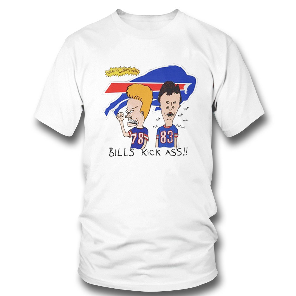 Beavis Butthead Buffalo Bills Kick Ass Shirt Long Sleeve, Ladies Tee