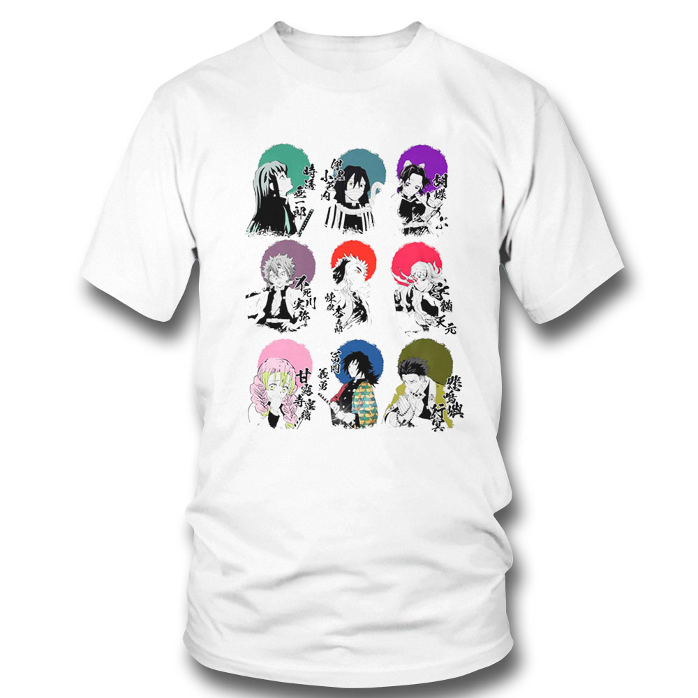 Demon Slayer All Hashira Characters T-shirt Hoodie, Long Sleeve, Tank Top