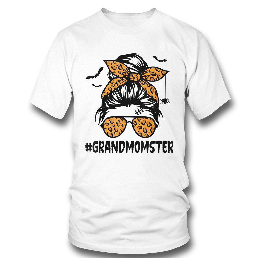 Grandmomster Women Nana Grandma Messy Bun Grandma Halloween Shirt