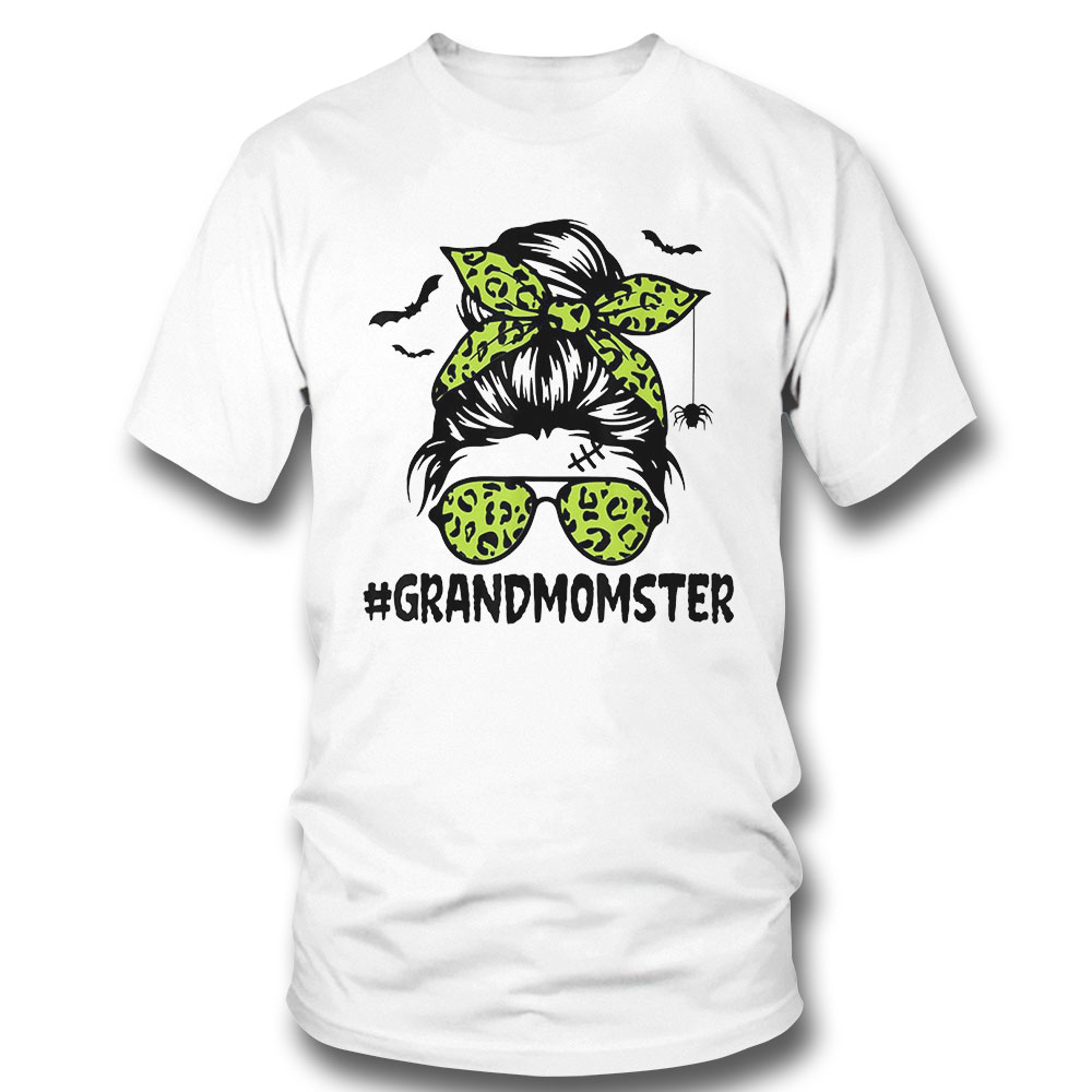Grandmomsterwomen Nana Grandma Messy Bun Grandma Halloween Shirt