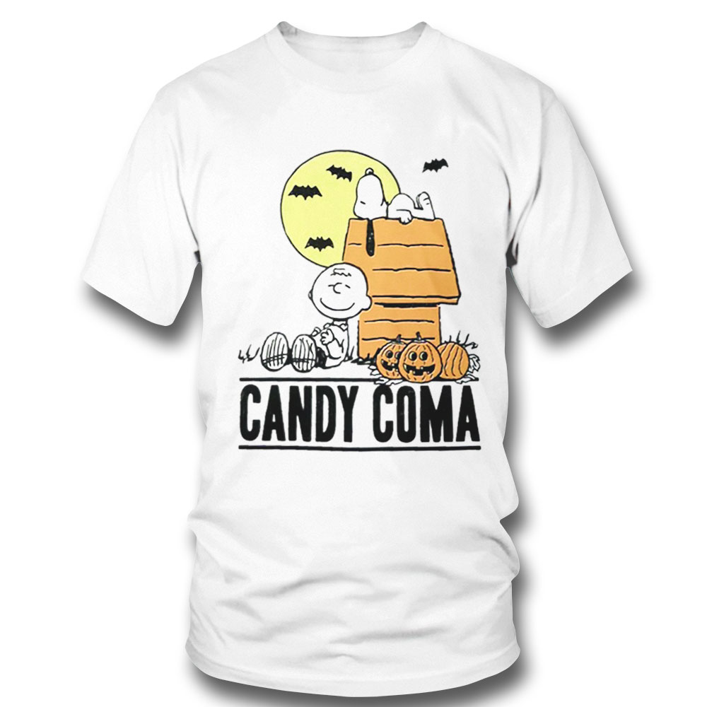 Peanuts Boys White Candy Coma Charlie Brown Halloween Shirt Hoodie, Long Sleeve, Tank Top
