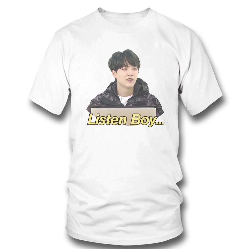 Suga Bts Listen Boy My First Love Story Gee Run Bts Meme Unisex T-shirt