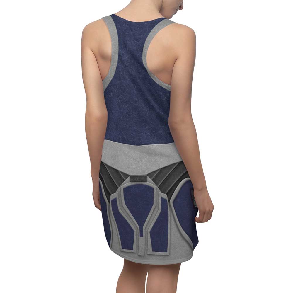 Ahsoka Tano Blue Racerback Dress Costume The Clone Wars Halloween