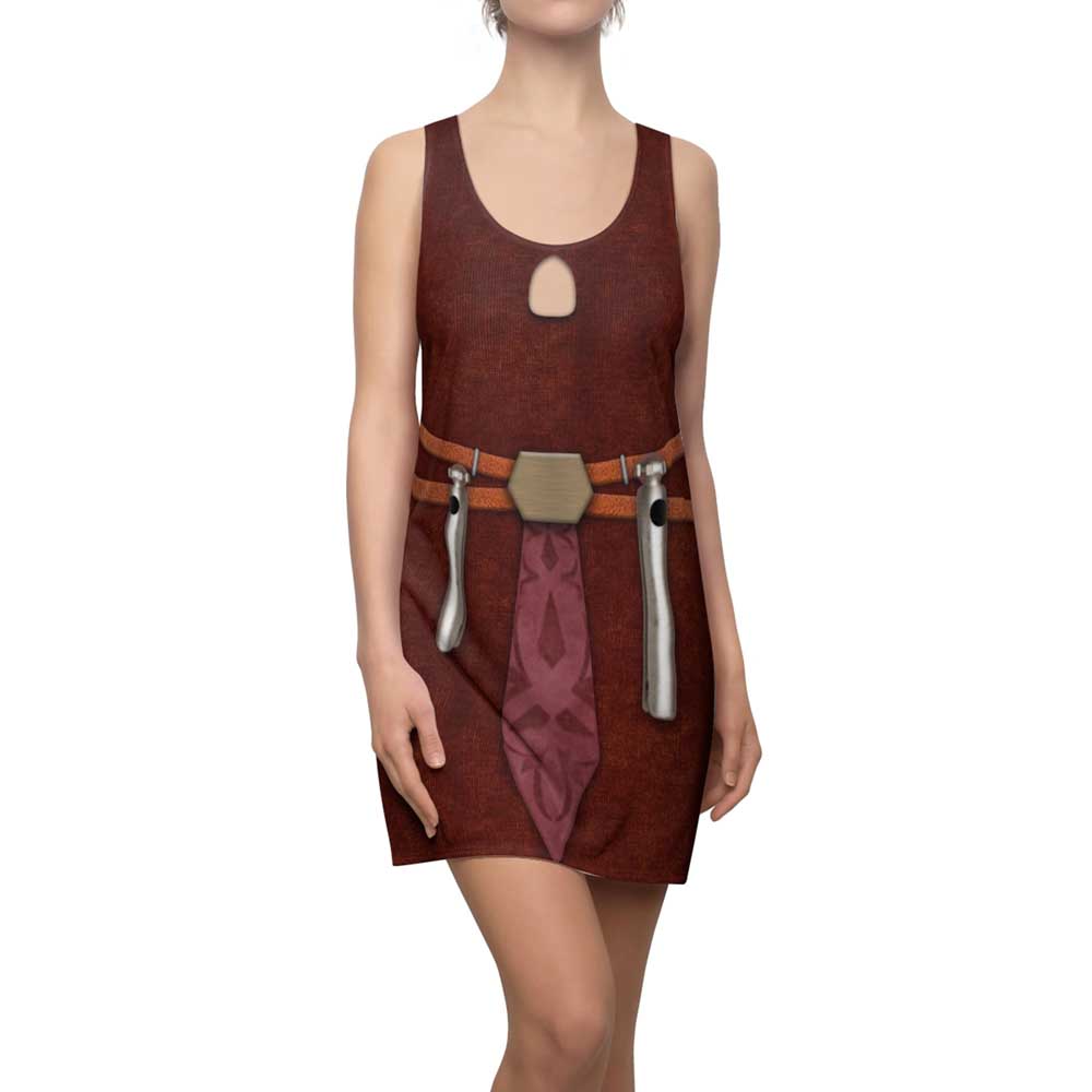Ahsoka Tano Racerback Dress Costume The Clone Wars Halloween Cosplay