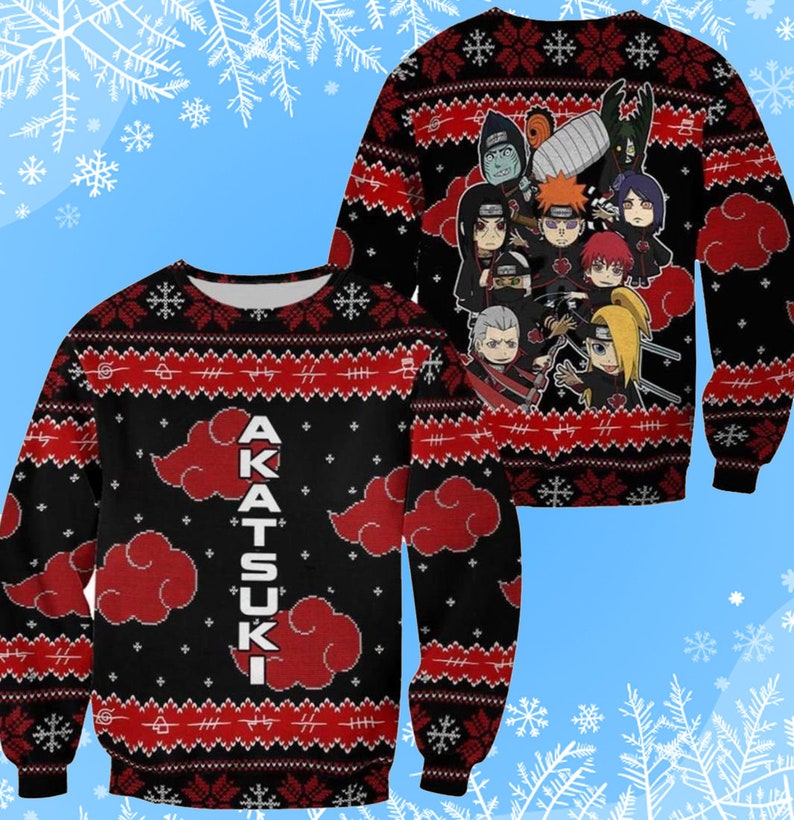 Akatsuki Naturo Ugly Christmas Sweater Gift Xmas