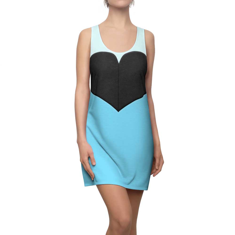 Ariel Blue Racerback Dress Costume The Little Mermaid Halloween Cosplay