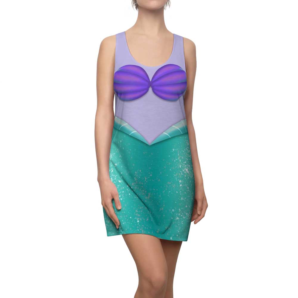 Ariel Racerback Dress Costume The Little Mermaid Halloween Cosplay