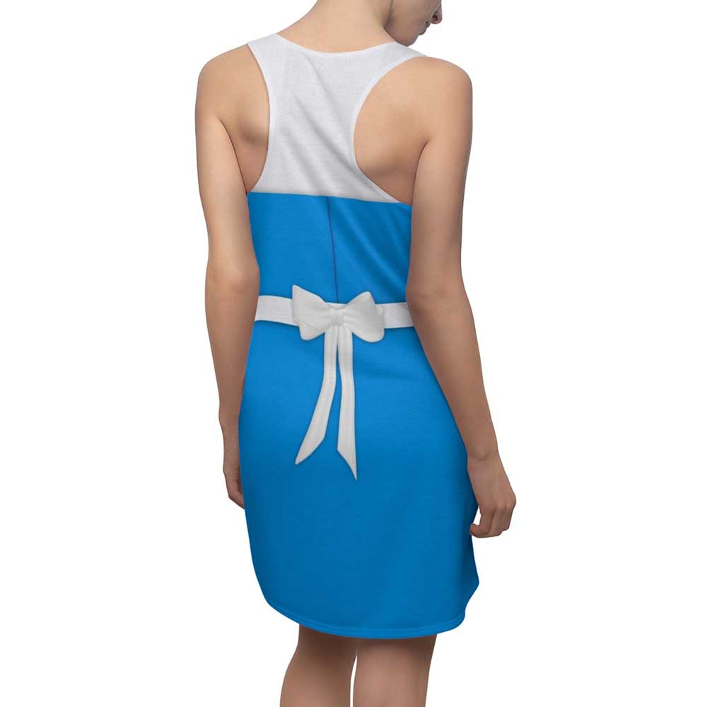 Belle Village Blue Racerback Dress Costume Beauty And The Beast Halloween Cosplay