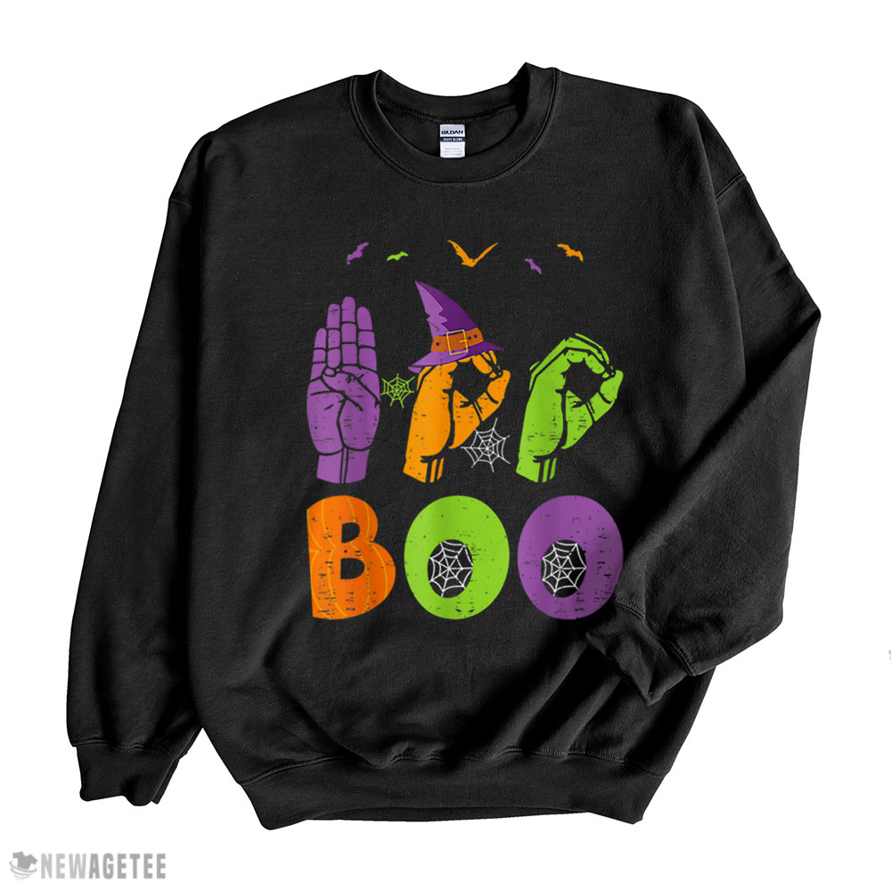 Boo Hands American Sign Language Pride Asl Funny Halloween T Shirt Hoodie, Long Sleeve, Tank Top