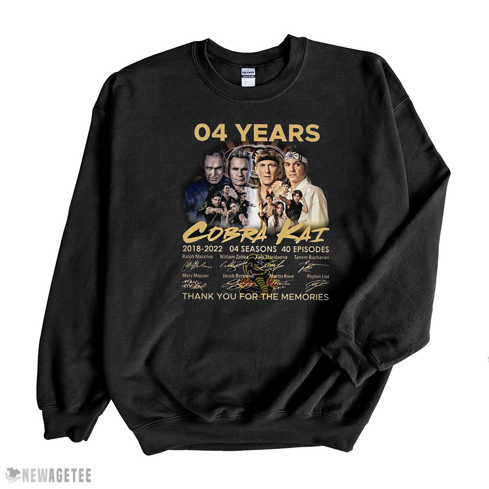 Cobra Kai T-shirt 04 Years 2018 2022 Cobra Kai Anniversary Thank You For The Memories Long Sleeve, Ladies Tee