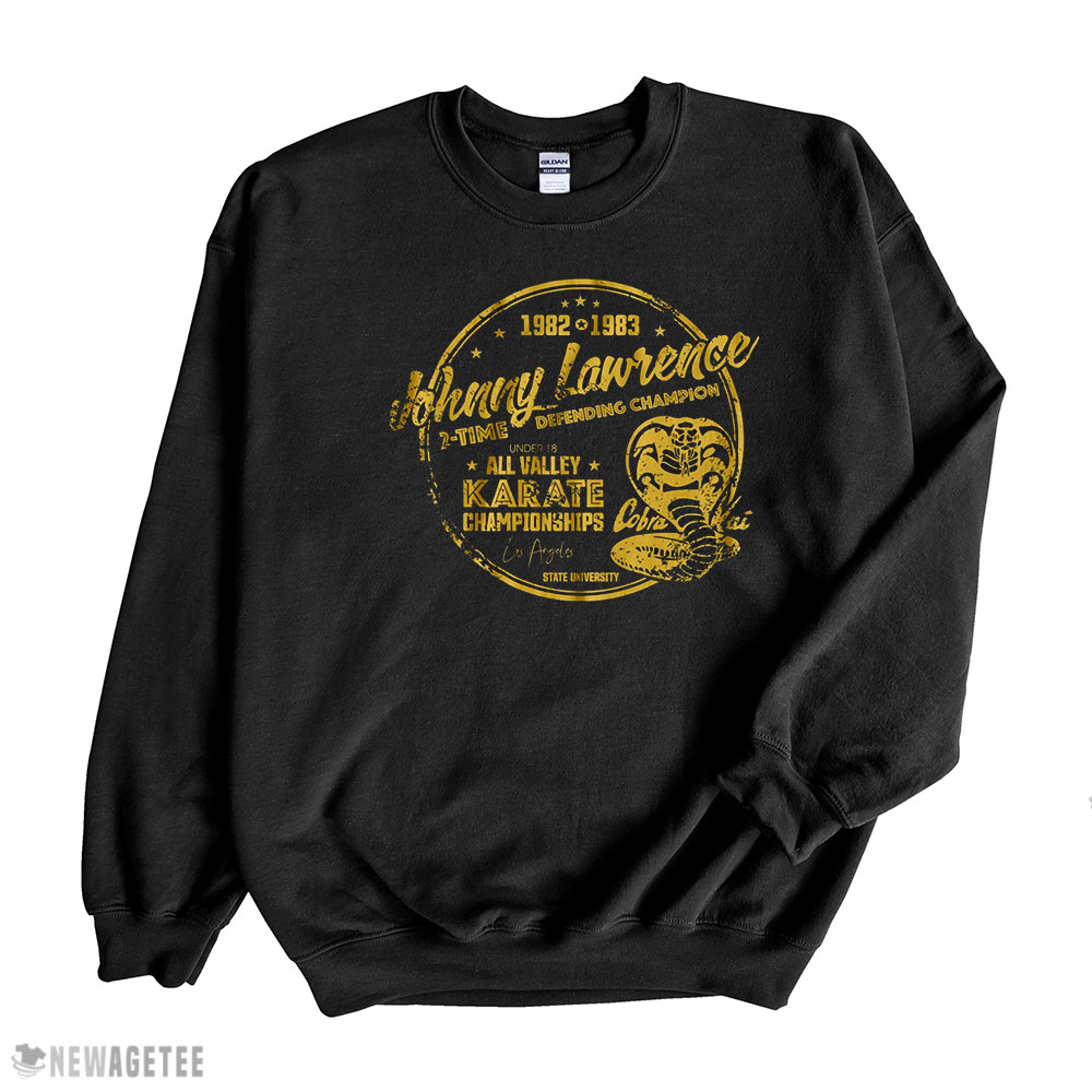 Cobra Kai T-shirt Cobra Kai All Valley Champ Johnny Lawrence Long Sleeve, Ladies Tee