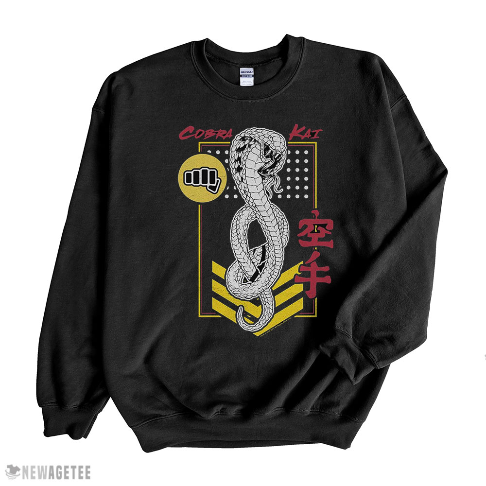 Cobra Kai T-shirt Mens Karate Kid Cobra Kai Poster Patch Tee Long Sleeve, Ladies Tee