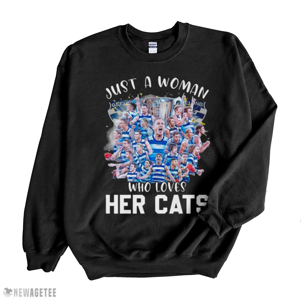 Geelong Cats Just A Woman Who Loves Her Cats 2022 Shirt Long Sleeve, Ladies Tee