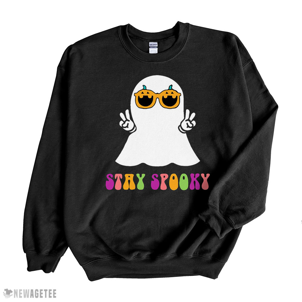 Ghost Stay Spooky Halloween Season Groovy T-shirt Hoodie, Long Sleeve, Tank Top