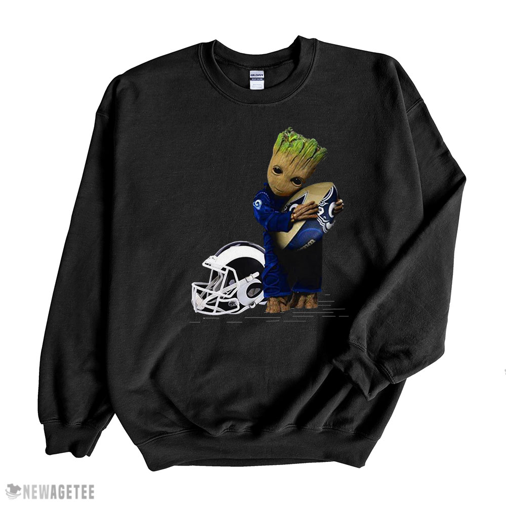 Groot Hugging Los Angeles Rams T-shirt Long Sleeve, Ladies Tee