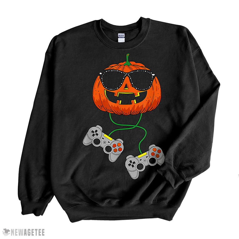 Halloween Jack O Lantern Gamer Boys Kids Men Funny Halloween T Shirt