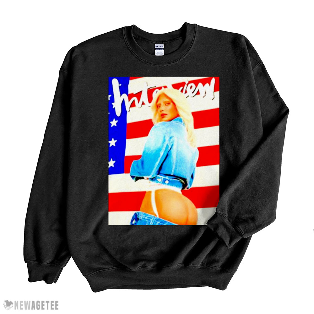 Kim Kardashian American Flag Naked But T-shirt