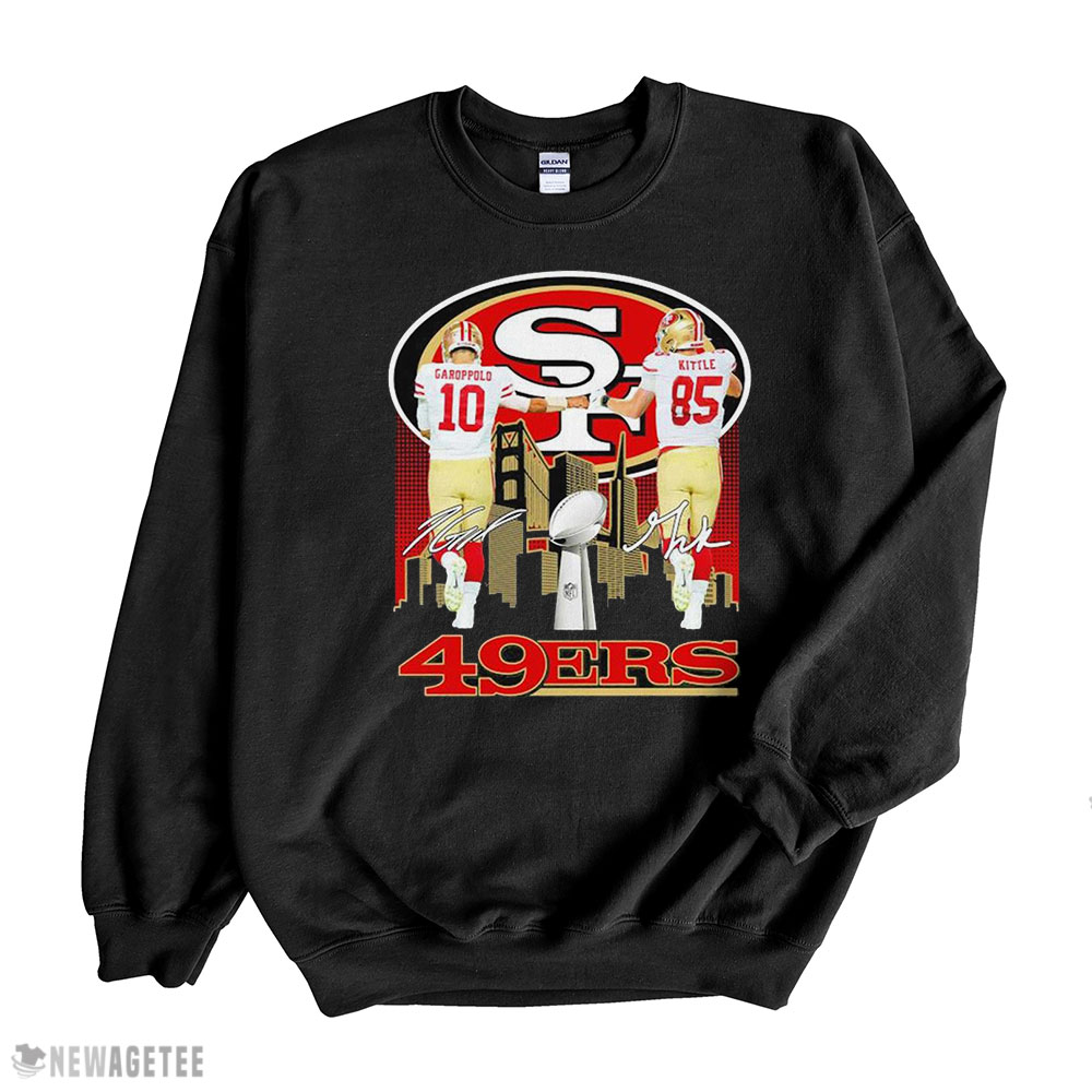 San Francisco 49ers T-shirt Jimmy Garoppolo And George Kittle Signatures