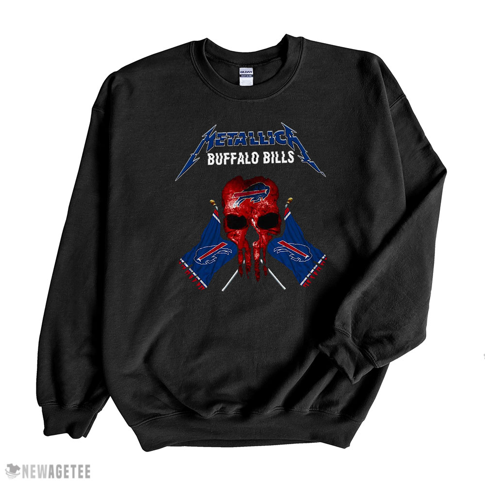 Skull Metallica Buffalo Bills T-shirt Long Sleeve, Ladies Tee