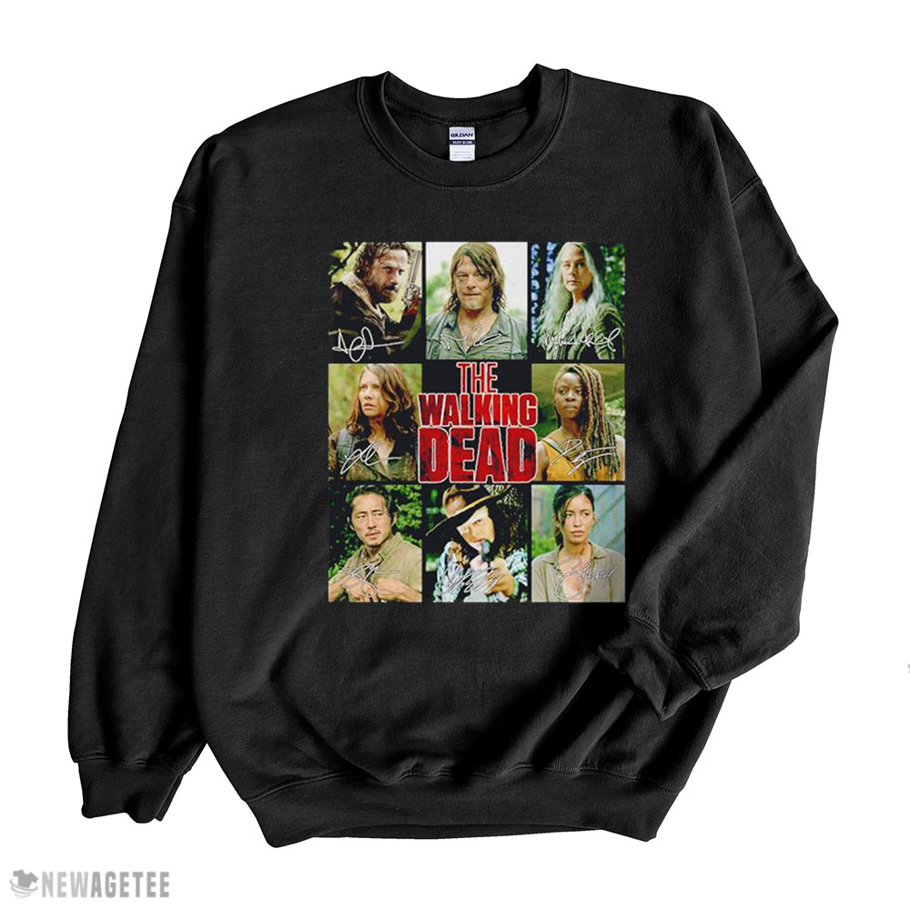 The Walking Dead Character Signatures Shirt Long Sleeve, Ladies Tee
