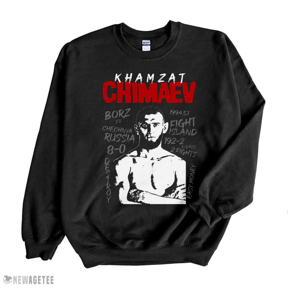 The Wolf Borz Destroy Khamzat Chimaev T-shirt Long Sleeve, Ladies Tee