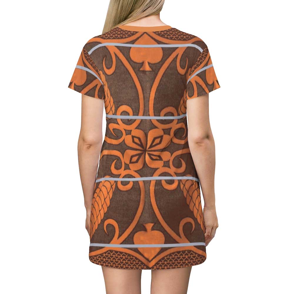 Brown And Orange Basotho Dress Costume Black Panther Short Sleeve