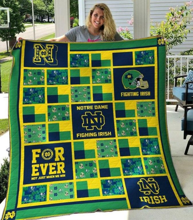 Fighting Irish Ncaa Notre Dame Fighting Irish Collection Collection Fleece Quilt Blanket Gift