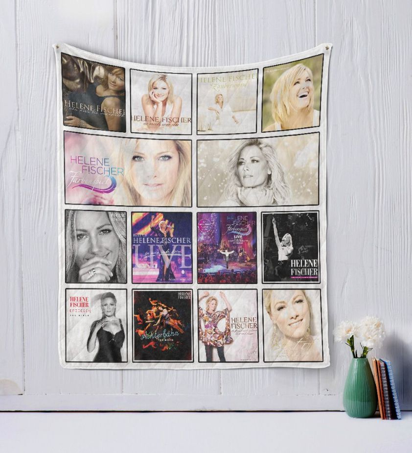 Helene Fischer Retro Fleece Quilt Blanket Premium