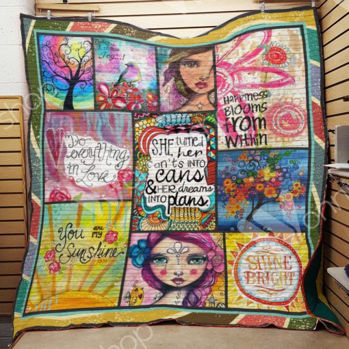 Hippie O E Ything In Hippie Fleece Quilt Blanket Gift