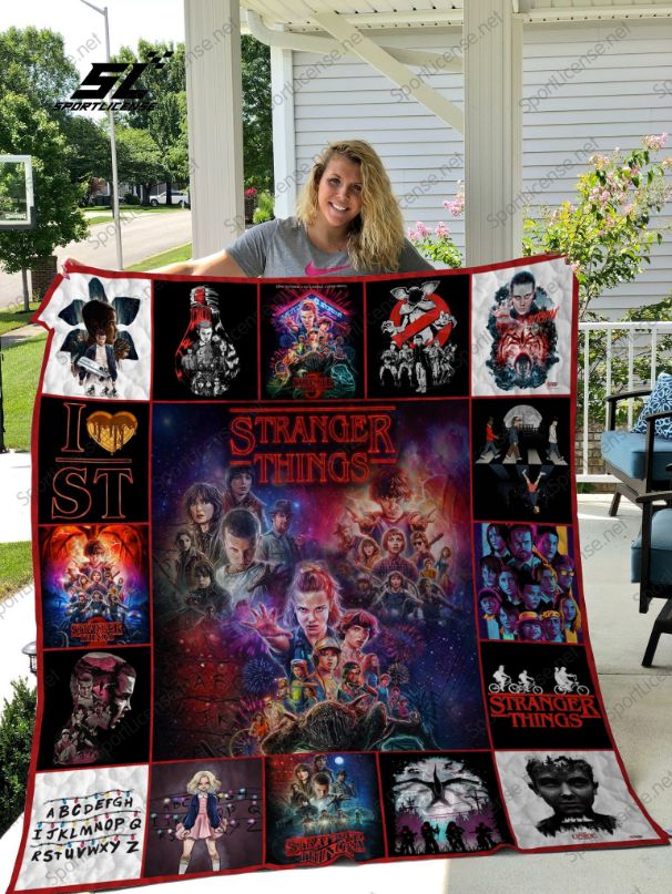 I Love St Stranger Things Fleece Quilt Blanket Gift