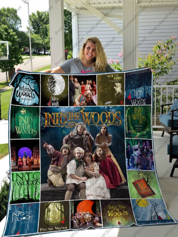 Into The Woods Fleece Quilt Blanket Premium