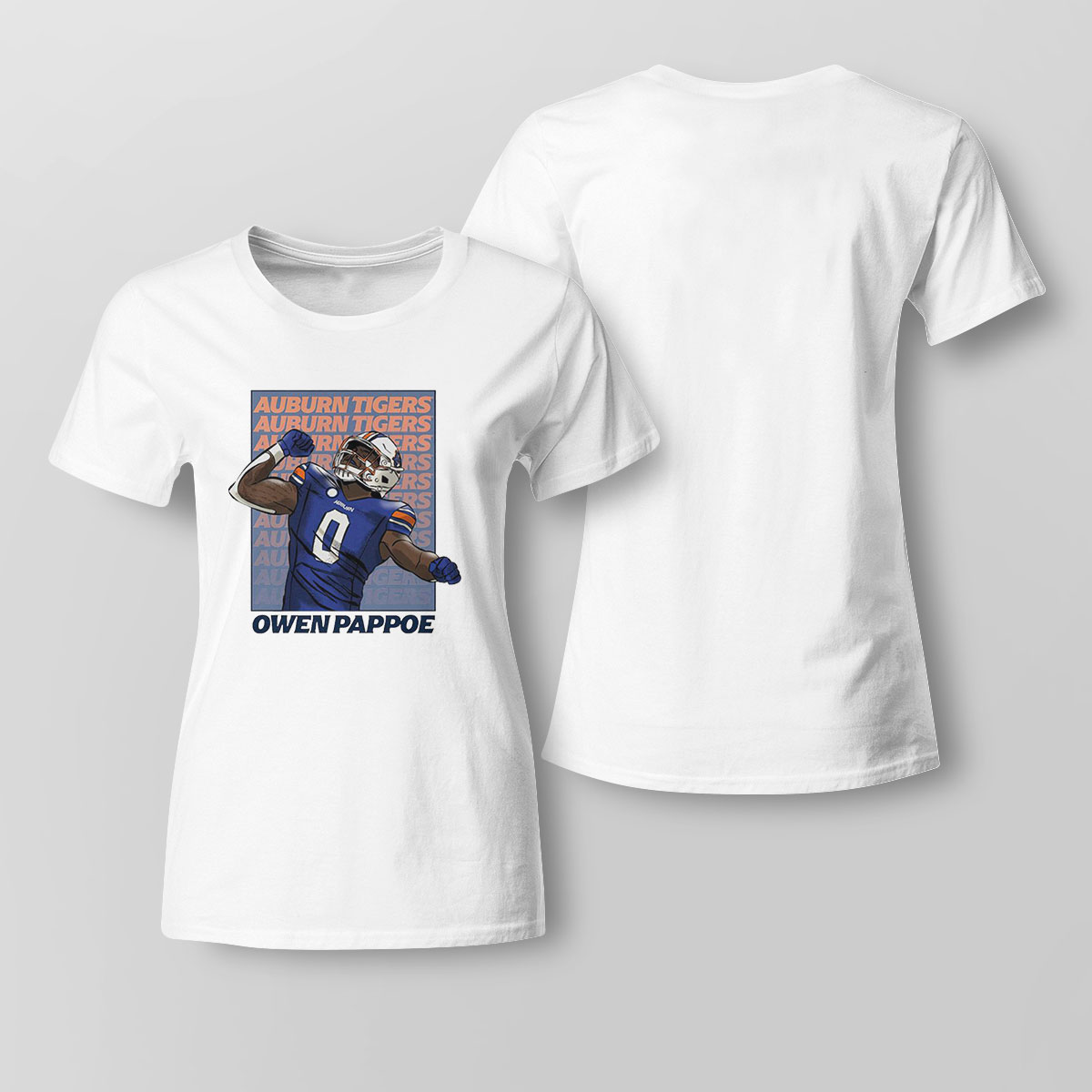 Auburn Tigers Owen Pappoe Sihouette Shirt Sweatshirt, Tank Top, Ladies Tee