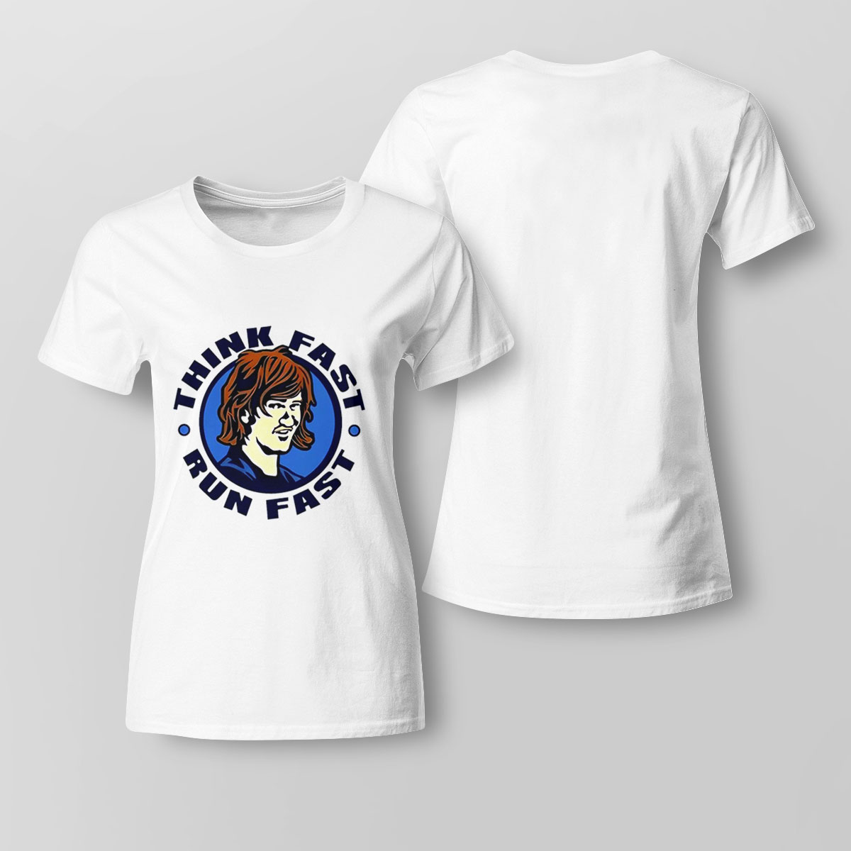 Chad Powers Think Fast Run Fast Go Giants Shirt Long Sleeve, Ladies Tee