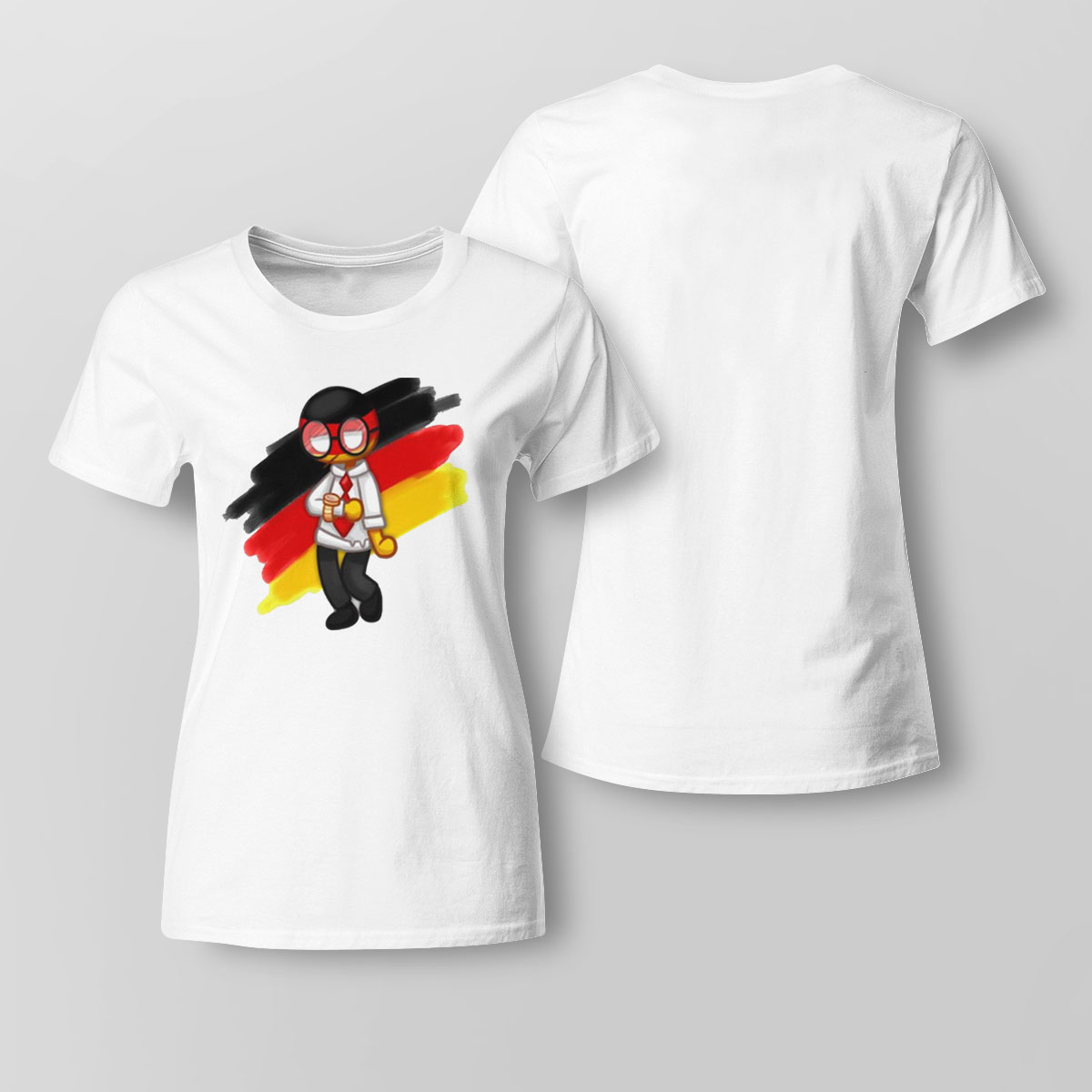 Countryhuman Chibi German Political Shirt Hoodie, Long Sleeve, Tank Top