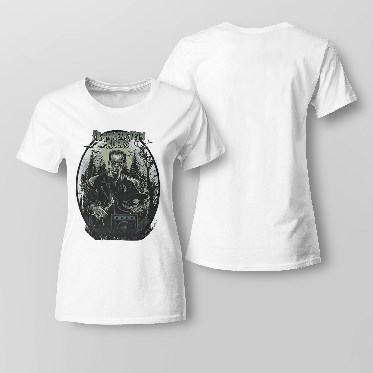 Frankenstein Rocks Halloween Shirt