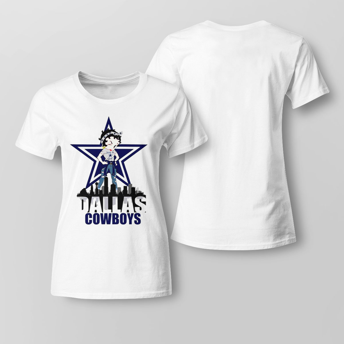 Just A Girl Who Love Dallas Cowboys T Shirt Long Sleeve, Ladies Tee