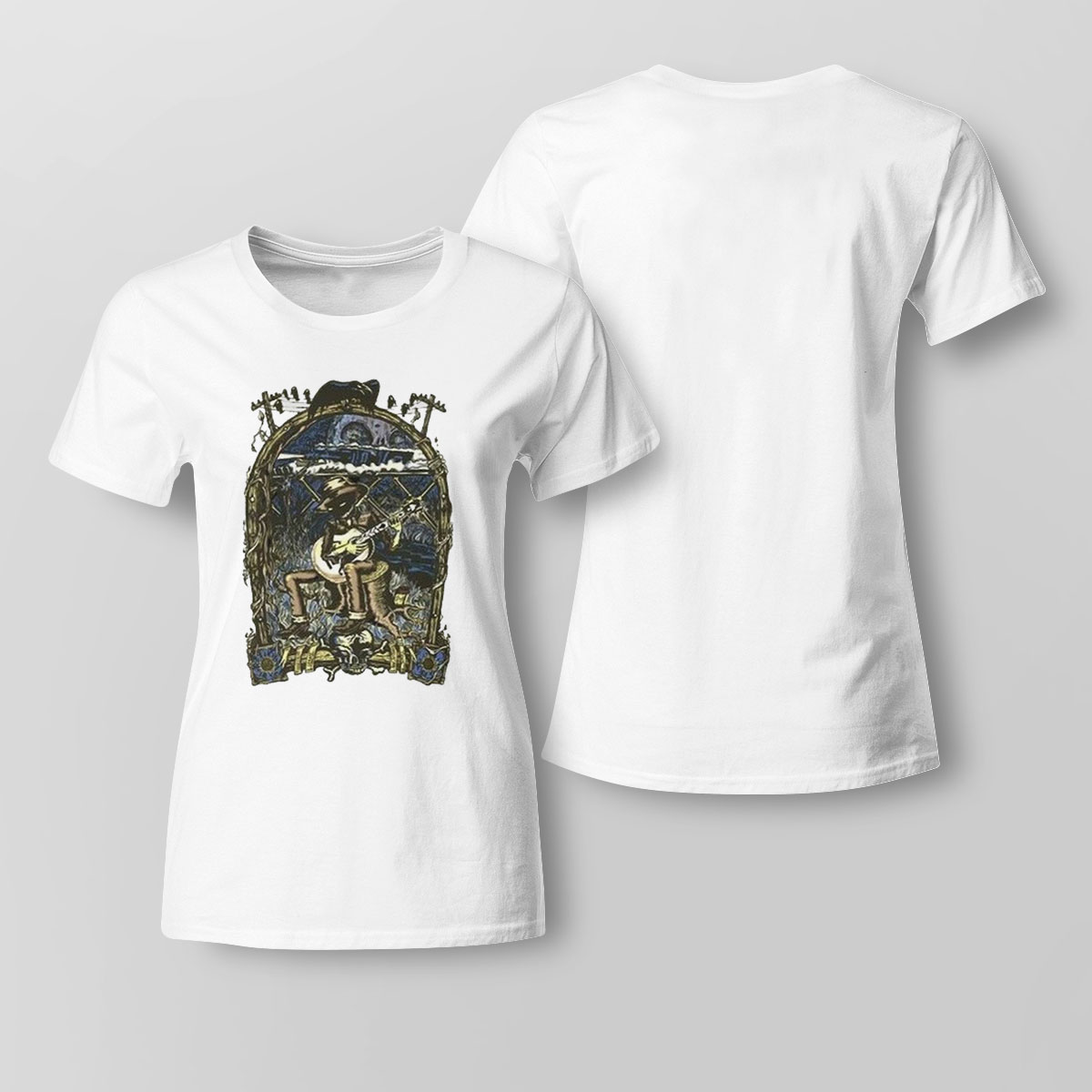 Painting Wes Freed T-shirt Long Sleeve, Ladies Tee