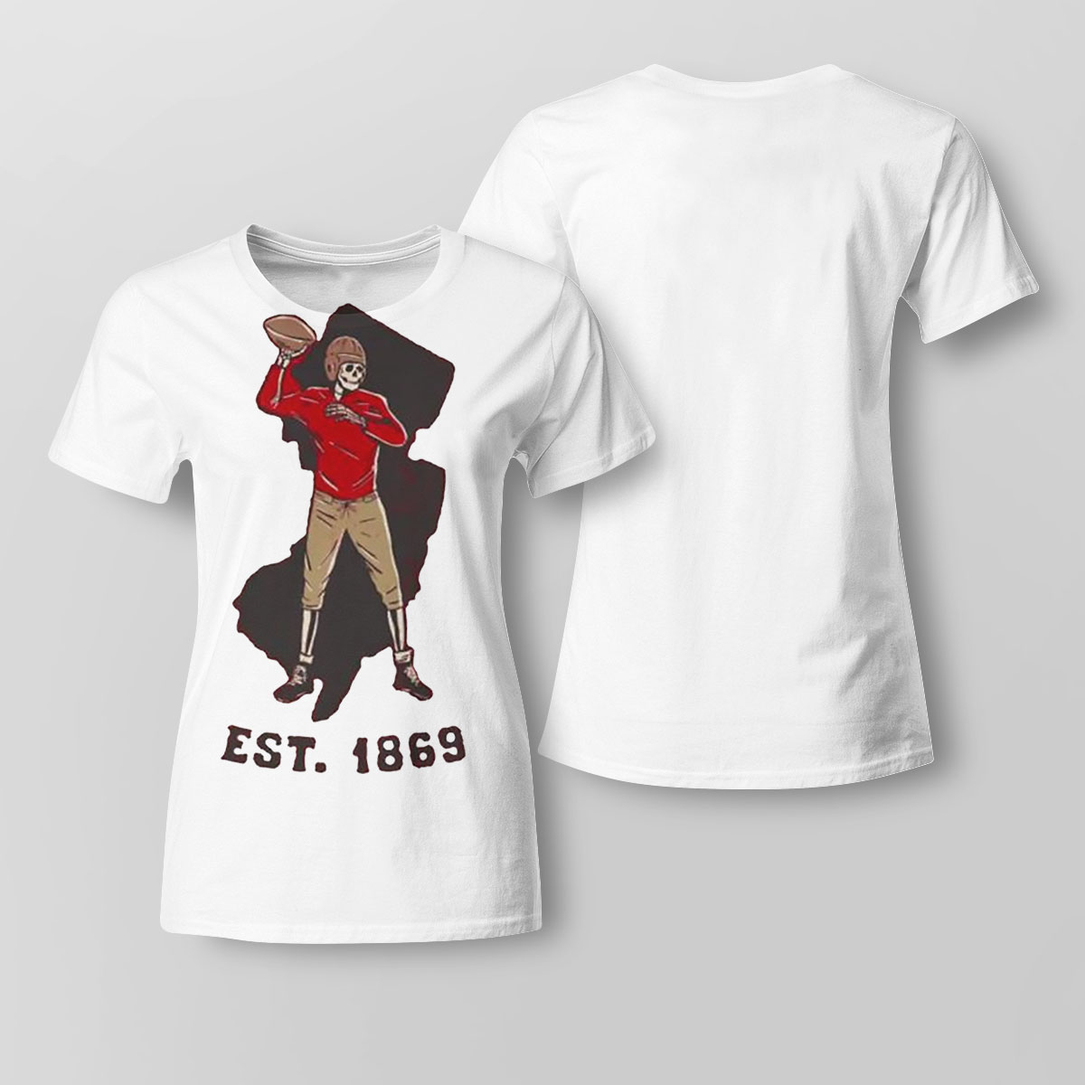 Skeleton Rutgers Vintage Est 1869 Shirt