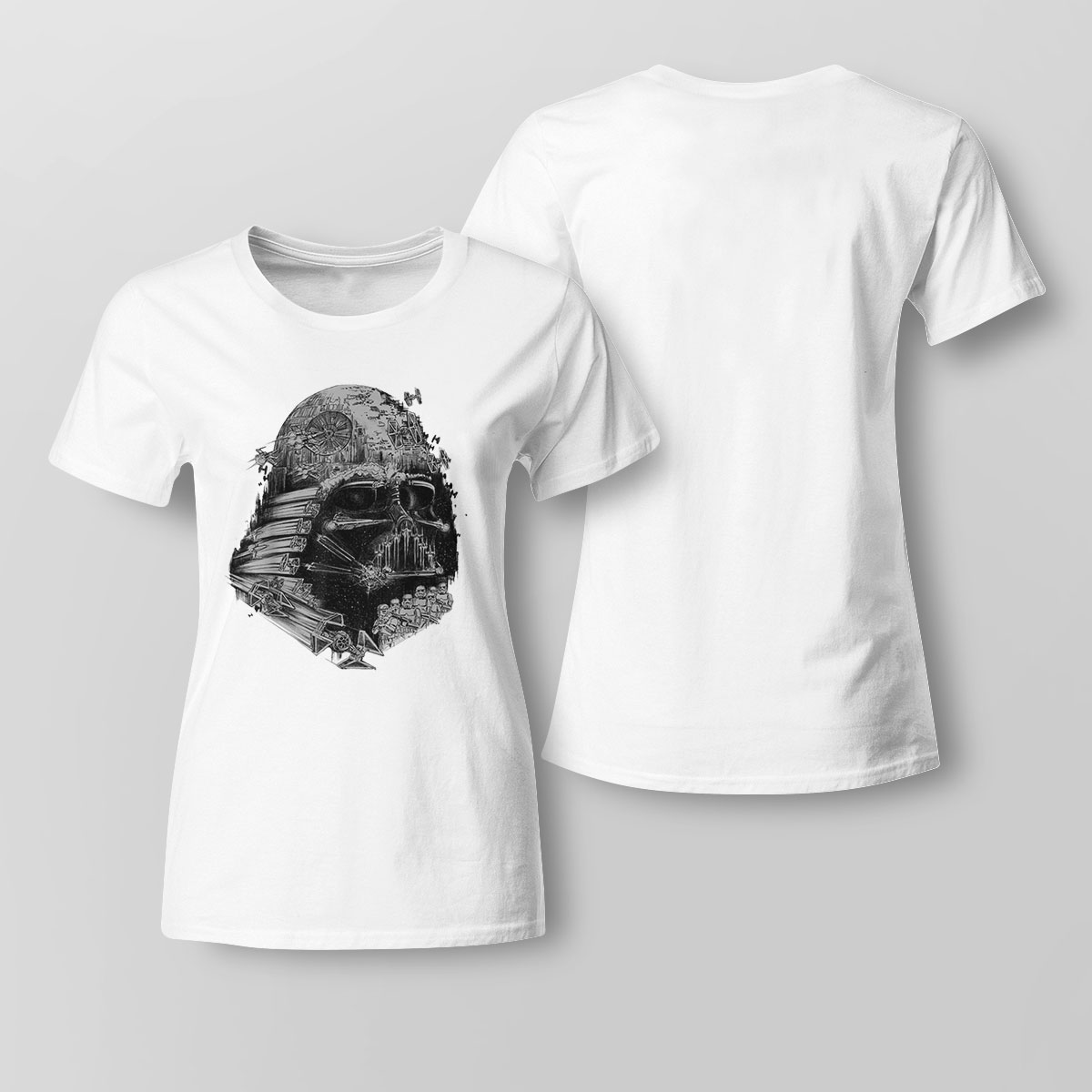 Star Wars Darth Vader Build The Empire Graphic Halloween Shirt Long Sleeve, Ladies Tee