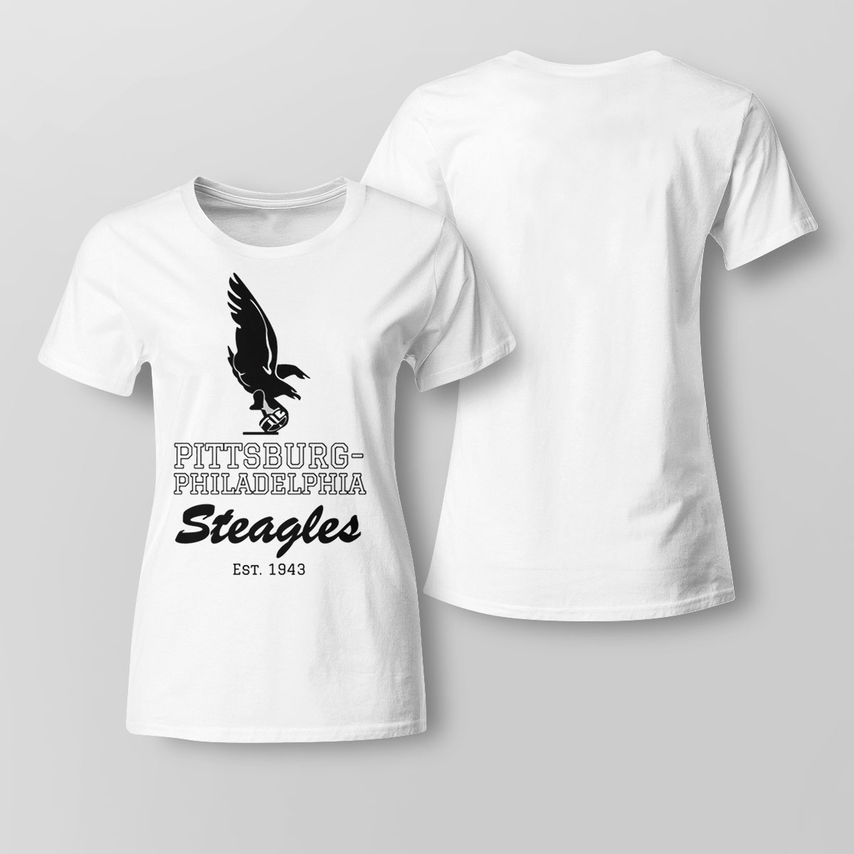 Steagles 1943 Pittsburg Eagles T Shirt Long Sleeve, Ladies Tee