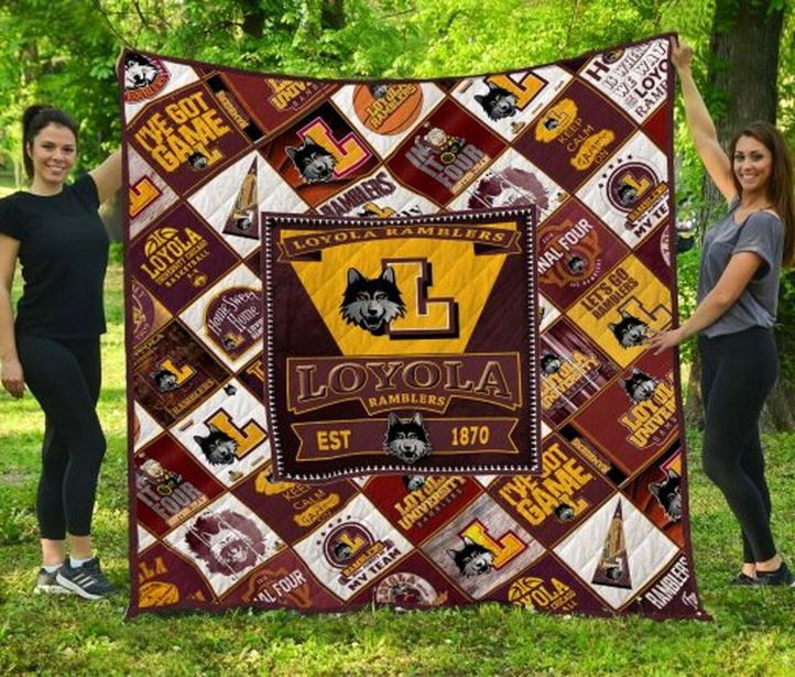 Loyola Ncaa Loyola Ramblers Collection Fleece Quilt Blanket Comfortable