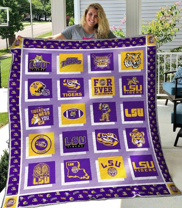Lsu Tigers Forever Fleece Quilt Blanket Comfortable