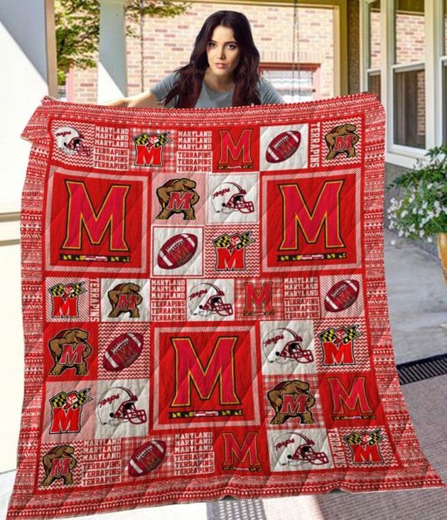 Maryland Terrapins Ncaa Great Fleece Quilt Blanket Premium