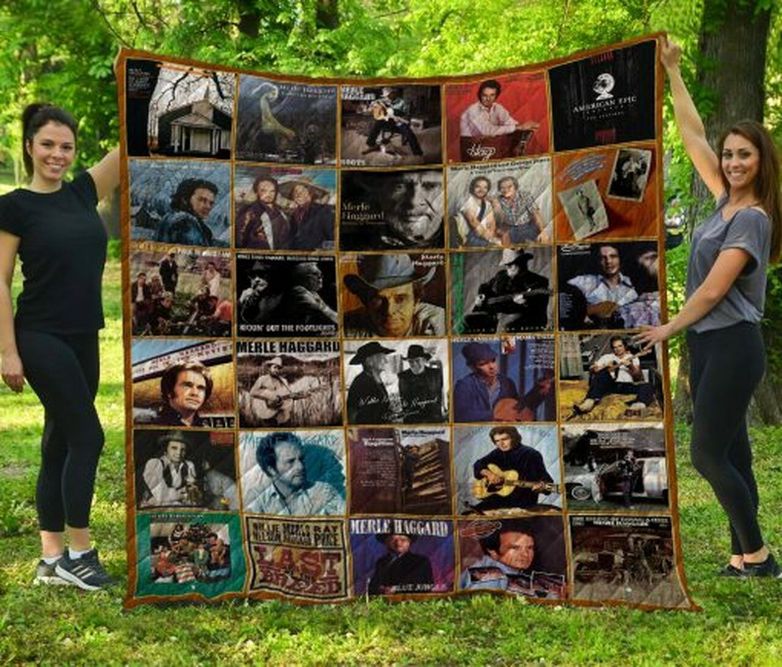 Merle Haggard Collection Collected Fleece Quilt Blanket Gift