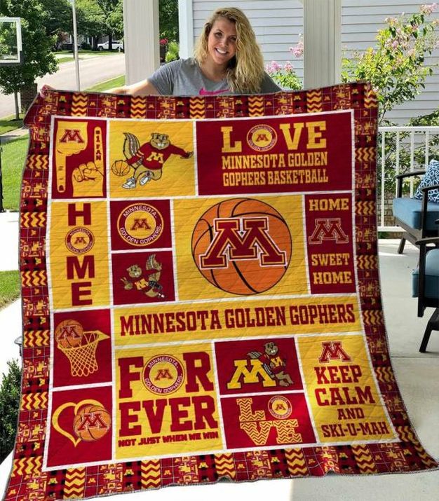 Minnesota Golden Gophers Ncaa Loved Fleece Quilt Blanket Premium