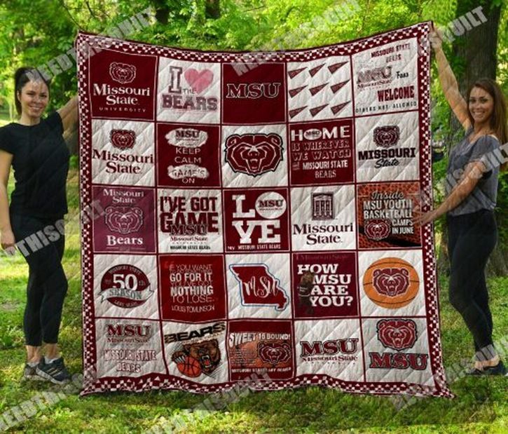 Missouri State Bears Ncaa Collection Fleece Quilt Blanket Premium