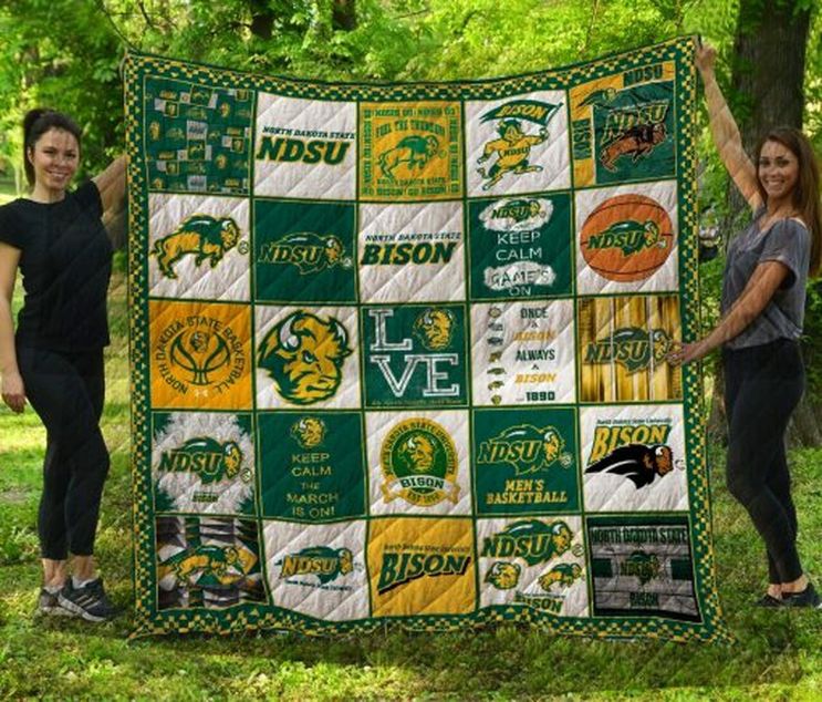 North Dakota State Bion Ncaa Collection Collected Fleece Quilt Blanket Premium